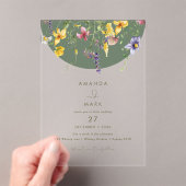 Invitations En Acrylique Printemps Automne Boho Fleur sauvage Bloom Whimsic (In situ (ordinateur de poche))