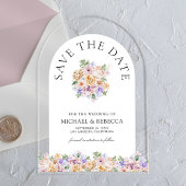 Invitations En Acrylique Printemps Floral Arch Wedding Enregistrer la date