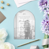 Invitations En Acrylique Priscilla Mariage classique Enregistrer la date (Insitu (Mariage))