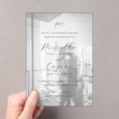 Invitations En Acrylique Priscilla Mariage classique Enregistrer la date (In situ (ordinateur de poche))