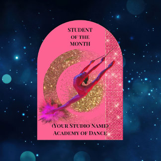 Invitations En Acrylique Prix de la Meilleure Élève du Mois Rose Clair