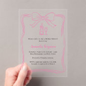 Invitations En Acrylique Profilé rose à la main prothèse Fête des mariées c (In situ (ordinateur de poche))