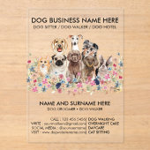 Invitations En Acrylique Promeneur de chiens transparent (Recto)