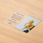 Invitations En Acrylique Proposition Parrainage Baptême Violet (Poser)