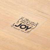 Invitations En Acrylique Psaume 126:5 Typographie des Écritures – Moisson d (Poser)