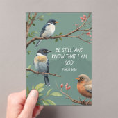 Invitations En Acrylique Psaume 46:10 Bible chrétienne Verse Image (In situ (ordinateur de poche))