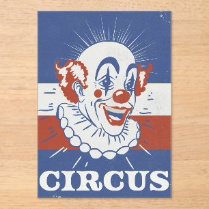 Invitations En Acrylique Publicité de cirque vintage
