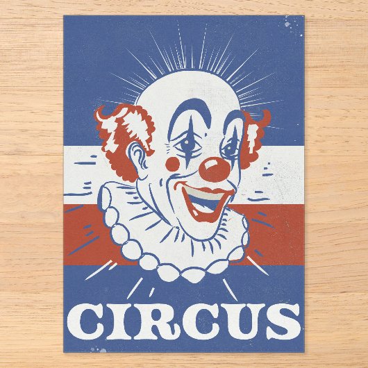 Invitations En Acrylique Publicité de cirque vintage (Recto)