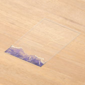 Invitations En Acrylique Purple Gold Agate 90ème Soixante-Dix Anniversaire (Poser)