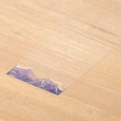 Invitations En Acrylique Purple Gold Agate Élégant Mariage moderne (Poser)