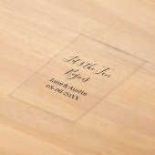 Invitations En Acrylique que le plaisir commence nom couple date simpl (Poser)