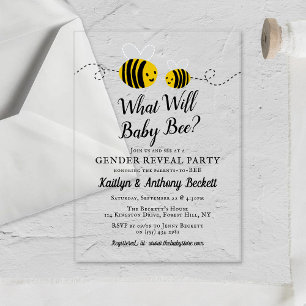 Invitations En Acrylique Quelle sera la fête de révélation du sexe de Baby 