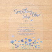 Invitations En Acrylique Quelque chose de bleu avant de faire Fête des mari (Recto)