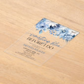 Invitations En Acrylique Quelque chose de bleu avant de faire Fête des mari (Poser)