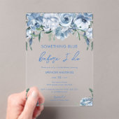 Invitations En Acrylique Quelque chose de bleu avant de faire Fête des mari (In situ (ordinateur de poche))