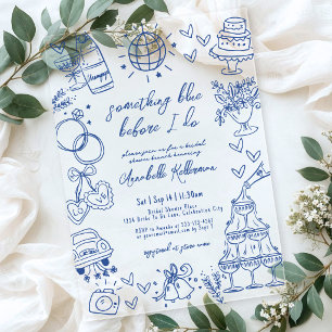 Invitations En Acrylique Quelque chose de bleu avant que je fasse la Baby S