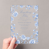 Invitations En Acrylique Quelque chose de bleu Elegant Fête des mariées Chi (In situ (ordinateur de poche))