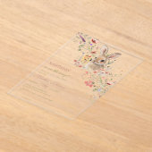 Invitations En Acrylique Quelque chose sur le chemin baby shower Fleur sauv (Poser)