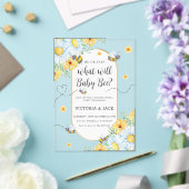 Invitations En Acrylique Qu'est-ce que Baby Bee Fleurs blanches Révéler le (Insitu (Mariage))