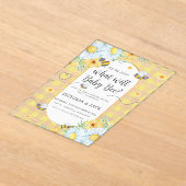 Invitations En Acrylique Qu'est-ce que Baby Bee Jaune En vichy la révélatio (Poser)