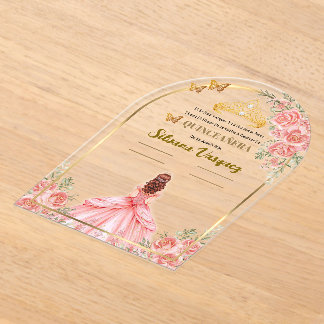 Invitations En Acrylique Quince