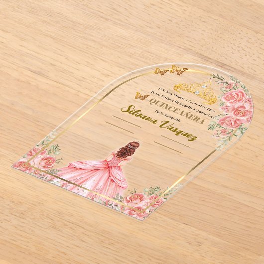 Invitations En Acrylique Quince (Poser)