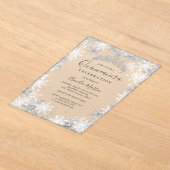 Invitations En Acrylique Quinceanera d'hiver (Poser)