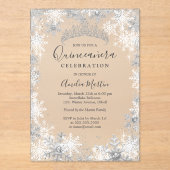Invitations En Acrylique Quinceanera d'hiver (Recto)