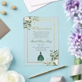 Invitations En Acrylique Quinceanera espagnole verdoyante (Insitu (Mariage))