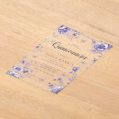 Invitations En Acrylique Quinceanera florale violette enchantée 15e anniver (Poser)