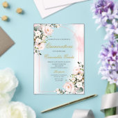 Invitations En Acrylique quinceañera rose acrylique (Insitu (Mariage))