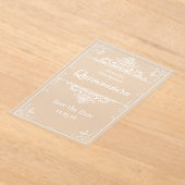 Invitations En Acrylique Quinceañera - Save the Date  Light Blue Elegant (Poser)
