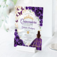 Quinceanera Violet Or Rose Floral