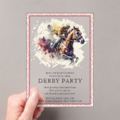 Invitations En Acrylique Racehorse Derby (In situ (ordinateur de poche))