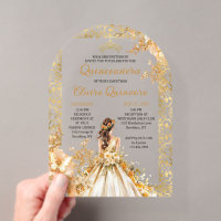 Radiant Bloom Floral Princess Quinceanera Or
