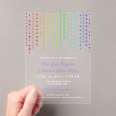 Invitations En Acrylique Rainbow Star Garlands Mariage informel LGBTQ (In situ (ordinateur de poche))