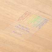 Invitations En Acrylique Rainbow Star Garlands Mariage informel LGBTQ (Poser)