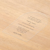 Invitations En Acrylique Raquel Classic Mariage élégant (Poser)