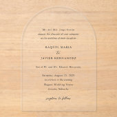 Invitations En Acrylique Raquel Classic Mariage élégant (Recto)