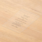Invitations En Acrylique Raquel Classic Mariage élégant Enregistrer la date (Poser)