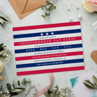 Rayures rouges, blanches et bleues Fête du 4 juill