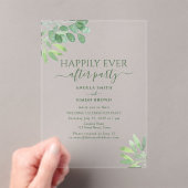 Invitations En Acrylique Réception De Mariage Eucalyptus (In situ (ordinateur de poche))