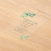 Invitations En Acrylique Réception De Mariage Eucalyptus (Poser)