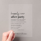 Invitations En Acrylique Réception De Mariage Moderne Minimale (In situ (ordinateur de poche))