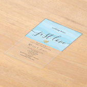 Invitations En Acrylique Réception de mariage simple et authentique (Poser)