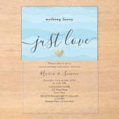 Invitations En Acrylique Réception de mariage simple et authentique (Recto)
