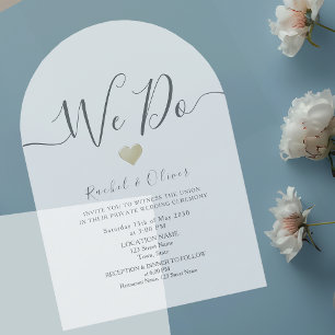 Invitations En Acrylique Réception de mariage simple moderne noir et blanc
