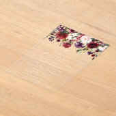 Invitations En Acrylique Red Flowers, Pink Flowers, First Holy Communion (Poser)