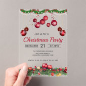 Invitations En Acrylique Red Ornaments Unique Christmas (In situ (ordinateur de poche))