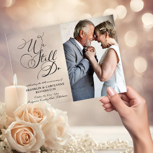 Invitations En Acrylique Renouvellement de Vœux d'Anniversaire de Mariage É